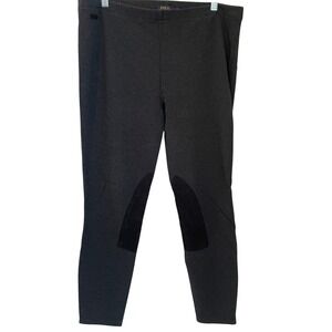 Polo Ralph Lauren XL Jodhpur Riding Pant Equestrian Legging Sueded Patch Gray
